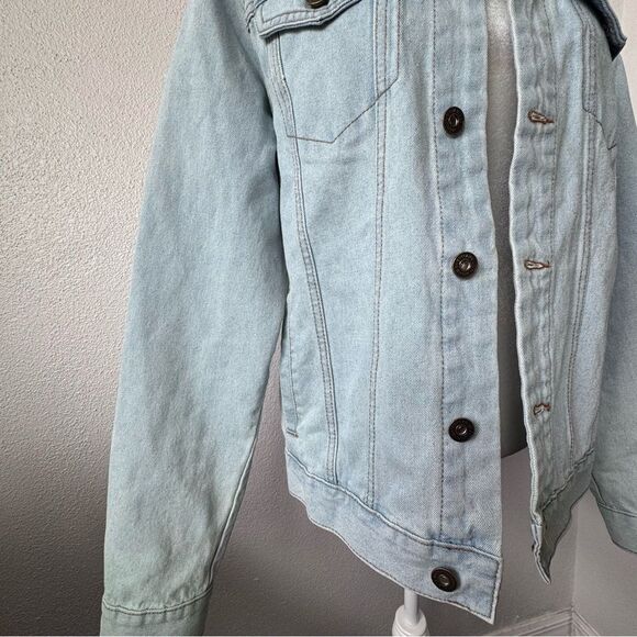Brooklyn Cloth Denim Jacket Trucker Western Blue Pockets SZ M - Picture 6 of 12
